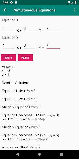 Maths Equation Solver screenshot 2