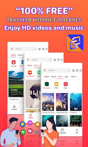X zender file transfer fast share app screenshot 1
