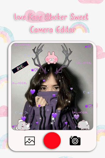 Live Face Stickers Sweet Camera  Editor screenshot 7