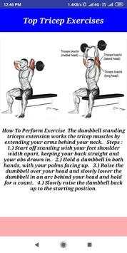 Tricep Exercise - Home & Gym Workout screenshot 3