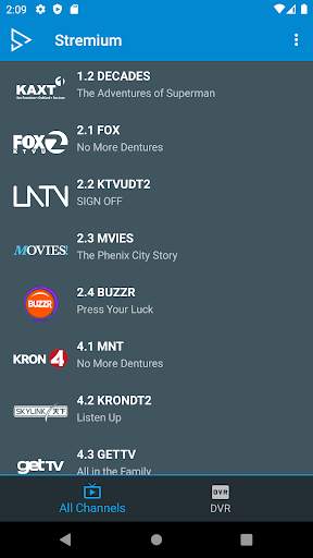 Stremium: Free Streaming TV Aggregator & Cloud DVR screenshot 1