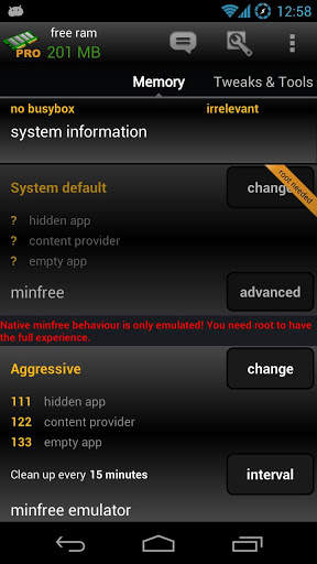 AutoKiller Memory Optimizer screenshot 2