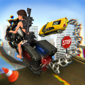 Chained Moto Bike VS Cars Impossible Road icon