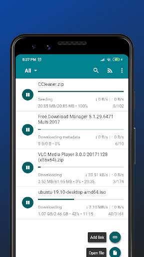 Fluid - Torrent Downloader | Torrent link Magnet screenshot 1