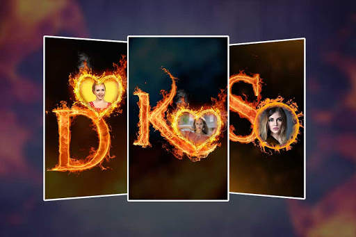 Fire Text Photo Editor frame स्क्रीनशॉट 1