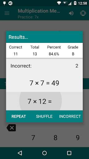 Multiplication Memorizer screenshot 6