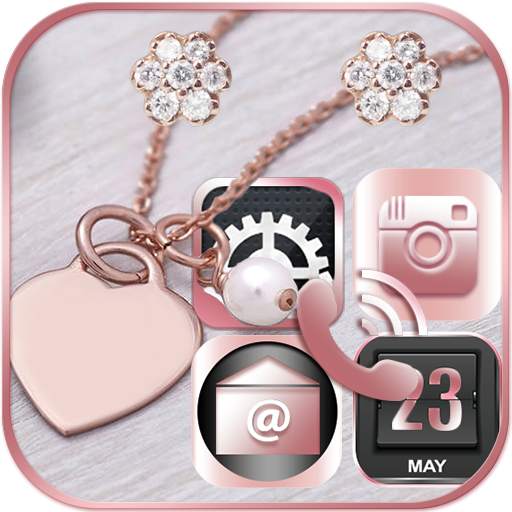 Pink Rose Gold Theme Rose gold Diamond 1.2.1