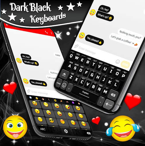 Dark Black Keyboard ⭐ Dark Theme Keyboards Free screenshot 1