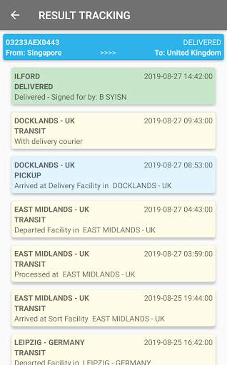 JET Tracking App screenshot 2