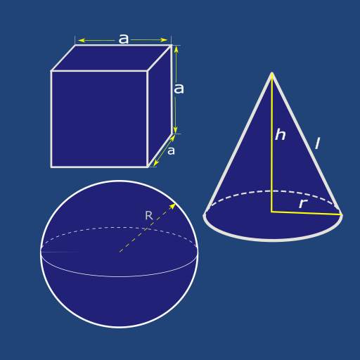 Volume calculator - 3D shapes 1.3
