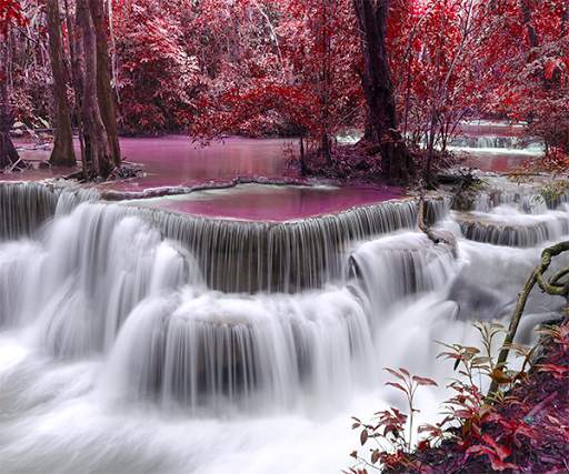 Purple Waterfall Wallpaper screenshot 2