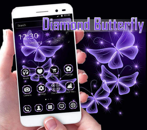 Diamond butterfly Theme screenshot 1
