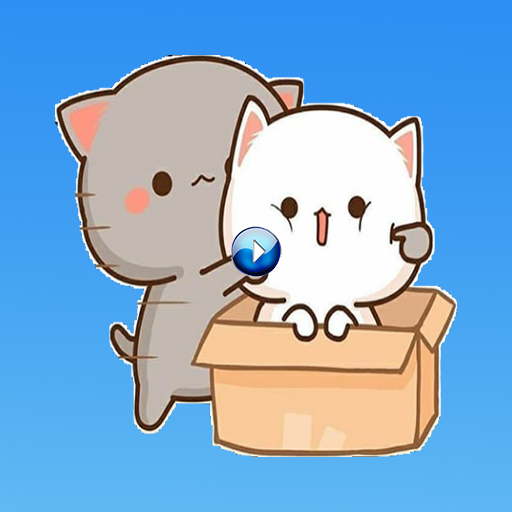 Animated Mochi Peach Cat Stickers for WhatsApp icon
