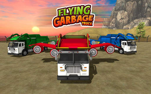 City Garbage Flying Truck- Flying Games screenshot 4