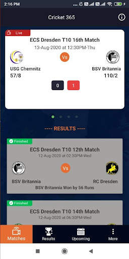 Cricket 365 - Cricket Live Line screenshot 2