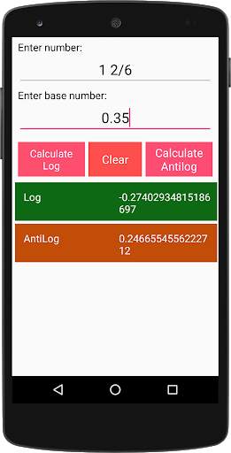 Logarithm & Anti-log Calculator (Decimal/Fraction) screenshot 2