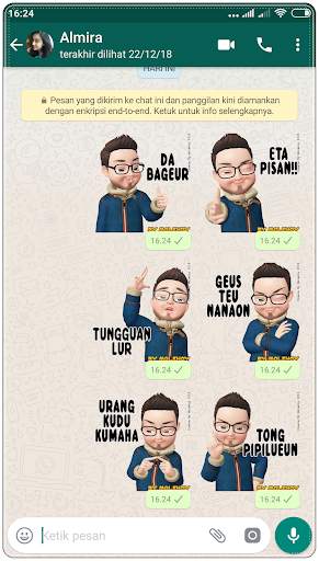 Sunda Stiker Lucu WAStickerApps 3 تصوير الشاشة