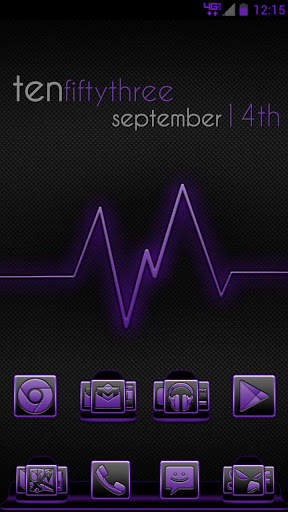 Serenity Launcher Theme Purple screenshot 1
