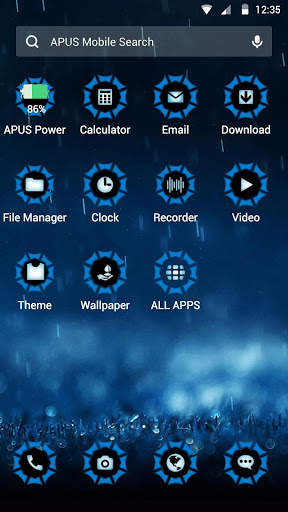 Rainy-APUS Launcher theme screenshot 2