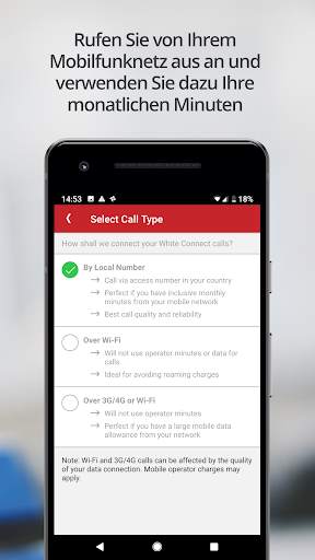 White Calling - Telefon-App und Telefonkarte screenshot 5