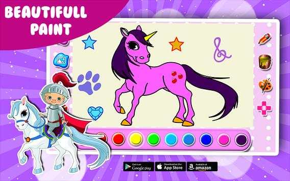 Unicorn Rainbow Coloring book screenshot 1