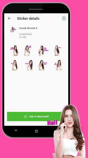 Sticker Cewek Montok Dan Cantik For WAStickerApps screenshot 3