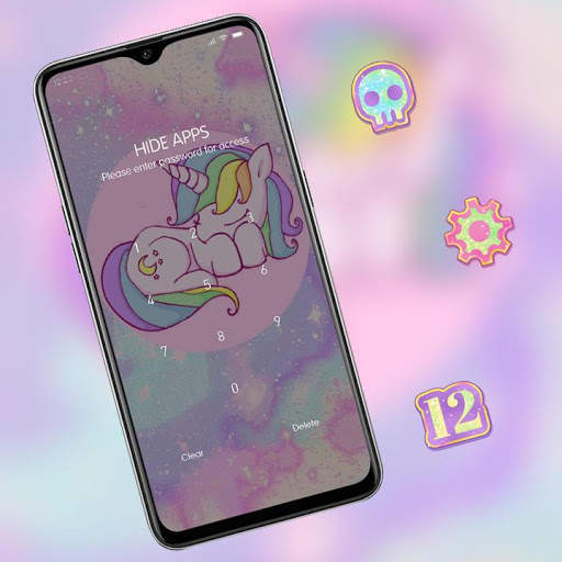 Merah muda bersinar tema unicorn sparkle galaxy screenshot 3