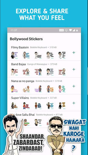 Urdu Bollywood Romantic Funny Sticker for whatsapp screenshot 4