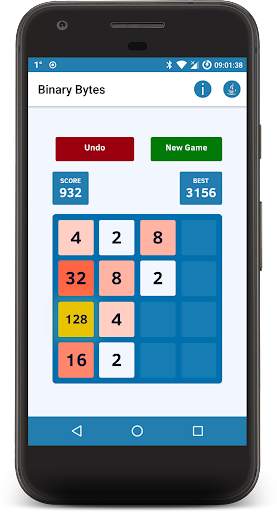 Binary Bytes (2048) Game for Smartwatch ⌚ screenshot 1