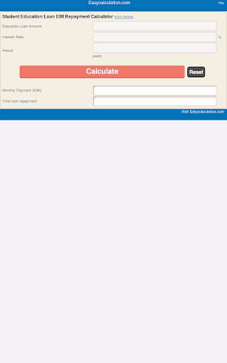 Education Loan EMI Calculator скриншот 3