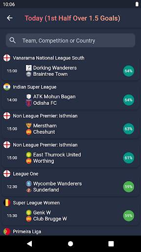 1Half King Football Tips screenshot 1