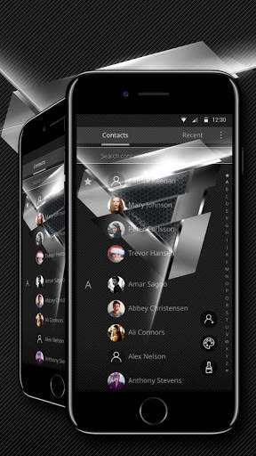 silver gray black technology theme lock screen screenshot 5