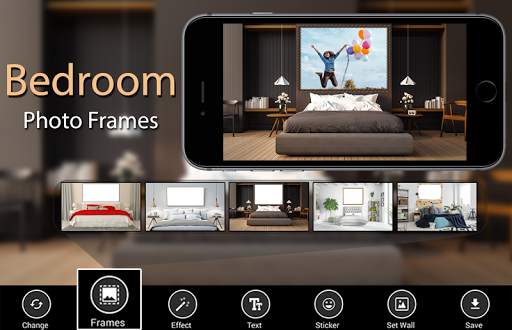 Bedroom Photo Frames – Royal Pixel Effect Editor screenshot 1