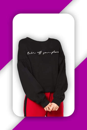 Women Trendy Sweatshirt Suit Photo Editor screenshot 2