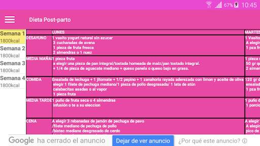 Dieta Post-parto screenshot 4