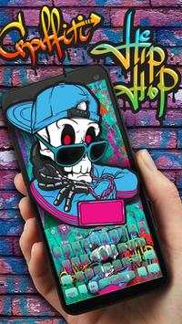 Graffiti Hip Hop Skull Keyboard screenshot 1
