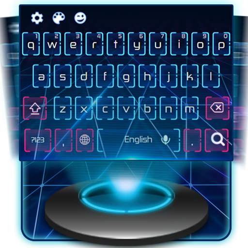 Neon Blue Keyboard 10001002