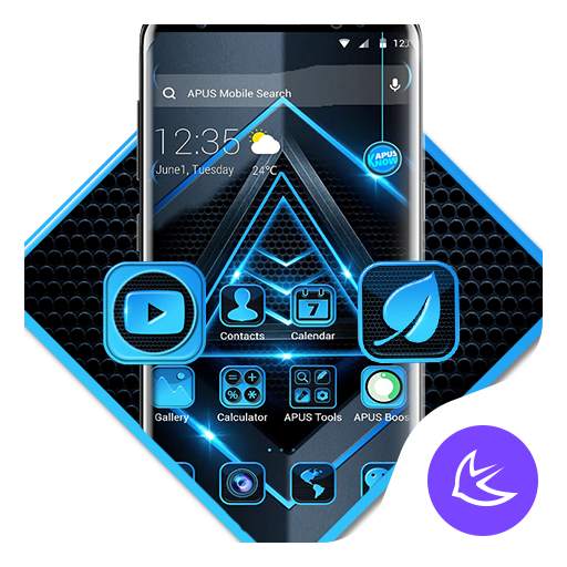 Modern Blue Black Metal Theme 43.0.1001