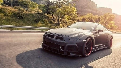Black Nissan GTR Wallpaper screenshot 2