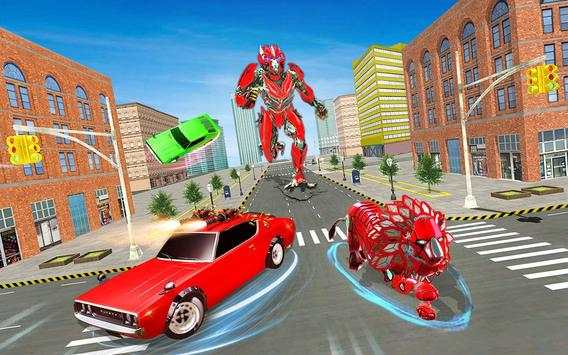 Lion Robot Transform Car War sim:Super Robot Games screenshot 3