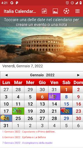 Italia Calendario 2022 1 تصوير الشاشة