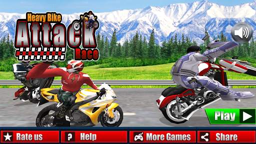 Heavy Bike Attack Race :Crazy Moto Stunt Rider screenshot 1