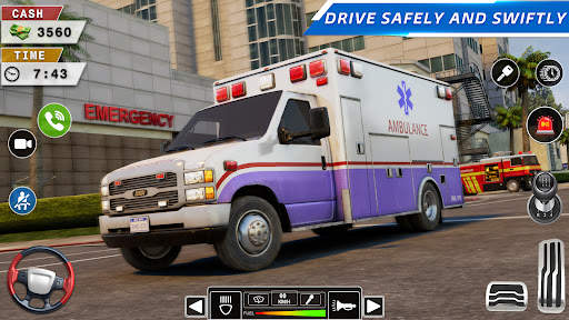Rescue Ambulance American 3D screenshot 1