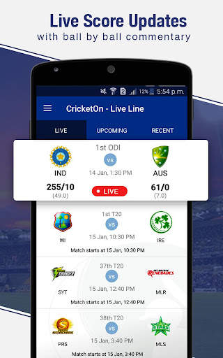 CricketOn - Fast Live Line Score App for PSL screenshot 1