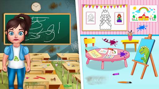 Baby Girl School Cleaning - Keep your school Clean screenshot 4