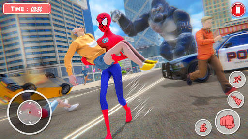 Flying Super Spider Rope Hero: Gangster Crime City स्क्रीनशॉट 4