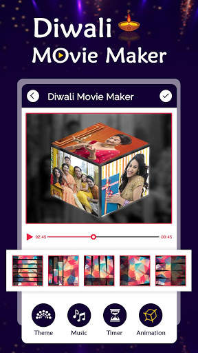 Diwali Photo to Video Maker : Diwali Movie Maker 5 تصوير الشاشة