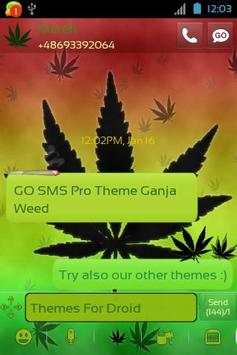 Theme Weed Ganja for GO SMS 2 تصوير الشاشة