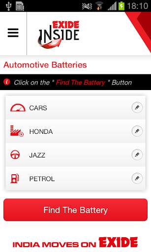 Battery App - EXIDE INSIDE screenshot 3