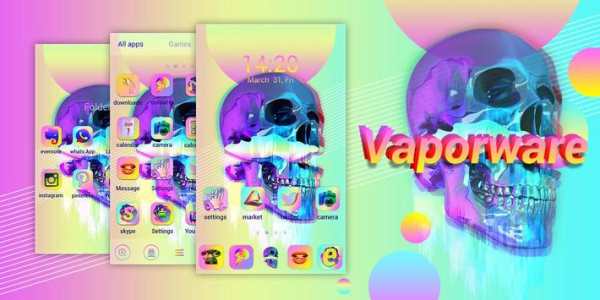 Vaporware GO Launcher Theme screenshot 5